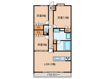 間取図 エスティメゾン東白壁