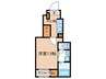 ＦＦヒルズ２ 1Kの間取り