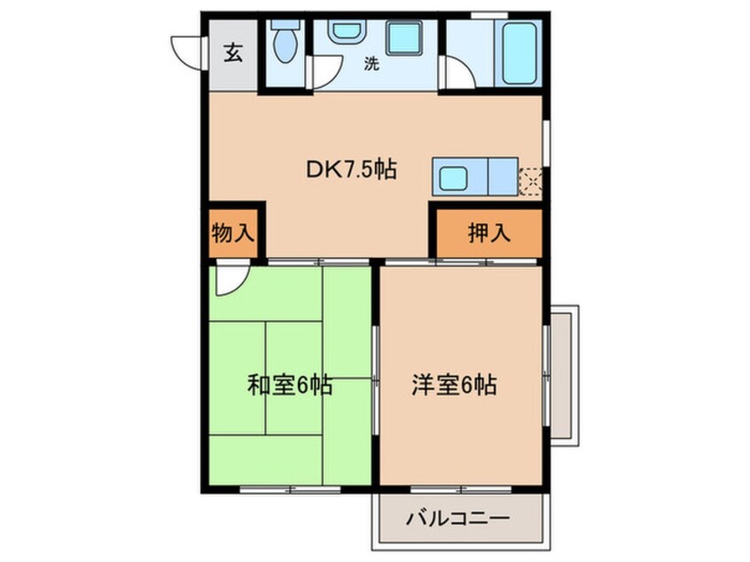 間取図 コーポ安藤