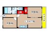 セント－ル原 2LDKの間取り