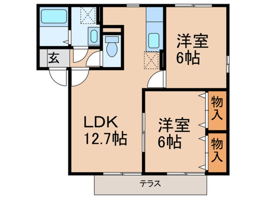 間取図 シャンクレ－ルよもぎ台A棟