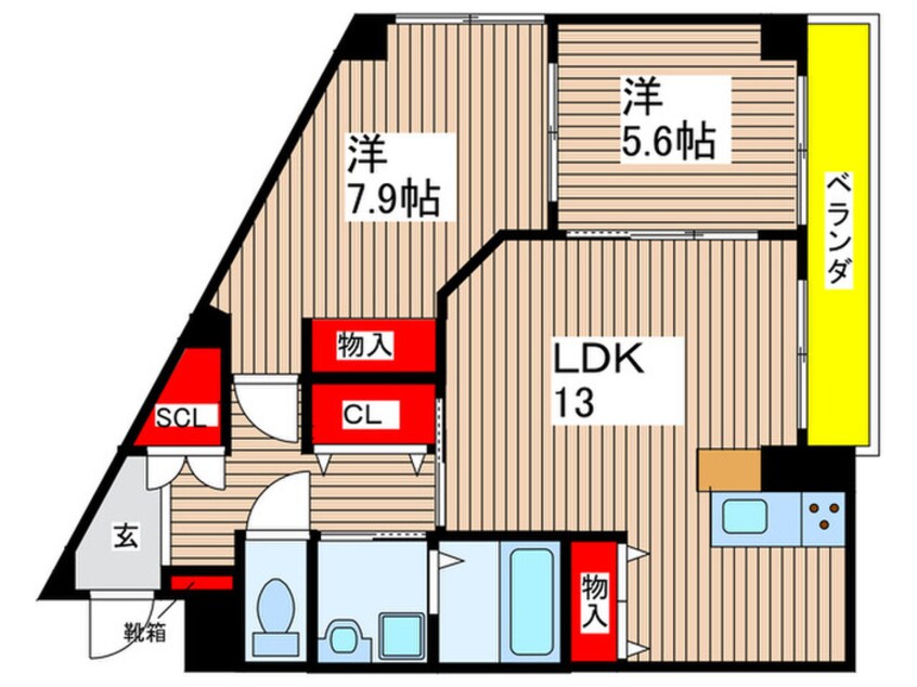 間取図 仮）サンフラワー北原