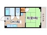 中京ビル 1DKの間取り