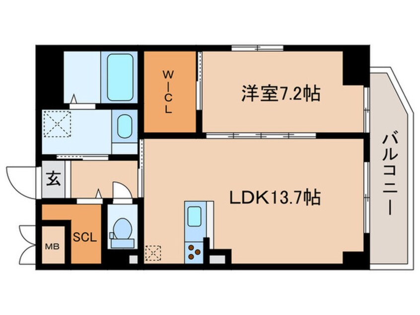間取図 ＧＲＡＮ ＤＵＫＥ黒川