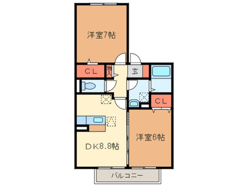 間取図 ラ・ポルトA棟