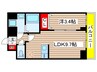 プレサンス桜山駅前アフォード 1LDKの間取り