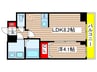 プレサンス桜山駅前アフォード 1LDKの間取り