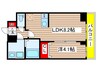 プレサンス桜山駅前アフォード 1LDKの間取り
