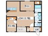 CS中野本町 2LDKの間取り