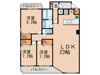 間取図 ヒルズ春山