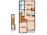 アンソレイエⅡ 2LDKの間取り