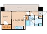 プラウドタワー名古屋伏見(1104) 1LDKの間取り