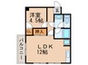ア－クＯＫＵＤＡ 1LDKの間取り