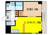 フロ－レス・コ－ト 1LDKの間取り