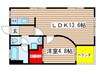 セントラル川名 1LDKの間取り