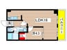 セントラル川名 1LDKの間取り