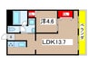 セントラル川名 1LDKの間取り