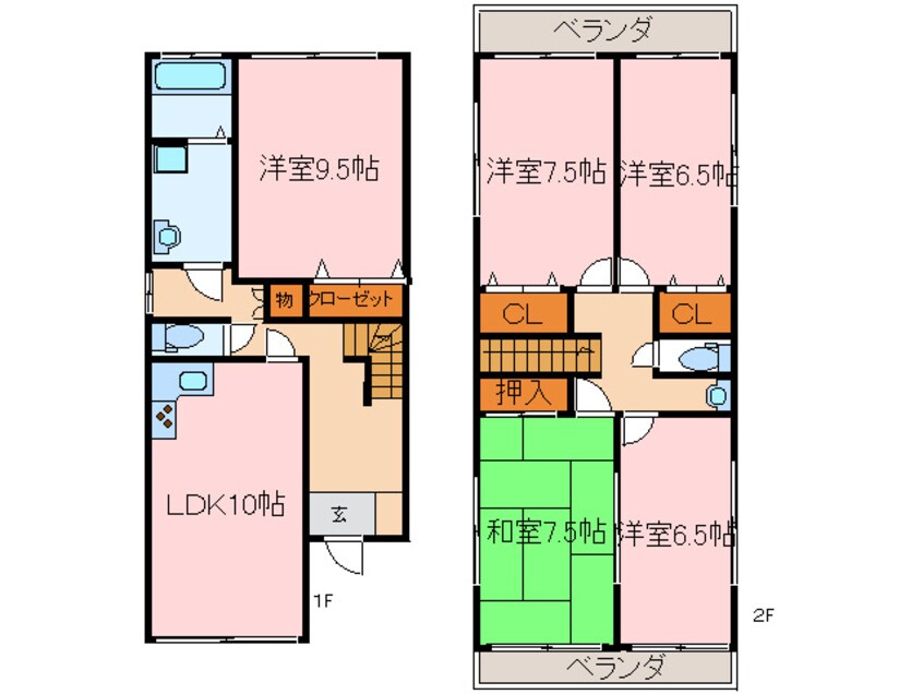 間取図 知崎様貸家