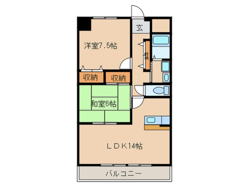 間取図 ﾃﾞｨｱｺｰﾄ井内