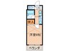 タウンコ－ト 1Kの間取り