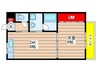 第３９オ－シャンハイツ 1DKの間取り