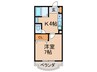ロイヤルマンションヨコチ 1Kの間取り