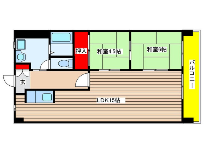 間取図 ニューコーポ植田Ⅰ