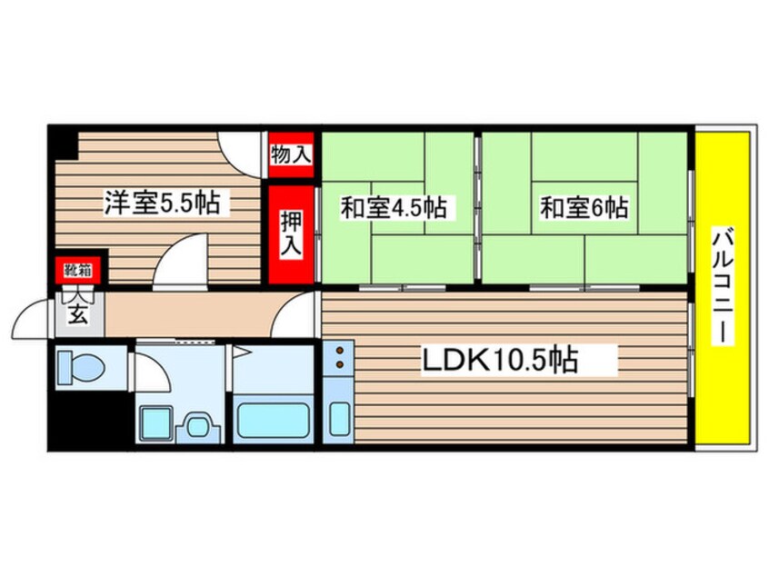 間取図 ニューコーポ植田Ⅰ