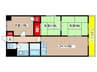 ニューコーポ植田Ⅱ 3LDKの間取り
