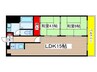 ニューコーポ植田Ⅱ 2LDKの間取り