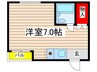 ヴィラカレッジ千代田 1Rの間取り