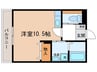 シャン・ド・フルール 1Rの間取り