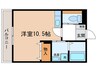 シャン・ド・フルール 1Rの間取り