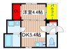 white　peace　野立 1DKの間取り