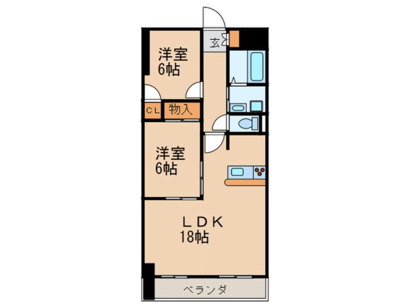 間取図 ＬＯＮＥ　ＳＴＡＲ茶屋が坂