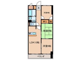 間取図 ＬＯＮＥ　ＳＴＡＲ茶屋が坂