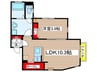 Ｚｅｃｃａ桜山 1LDKの間取り