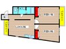 サンライズ白鳥 2LDKの間取り