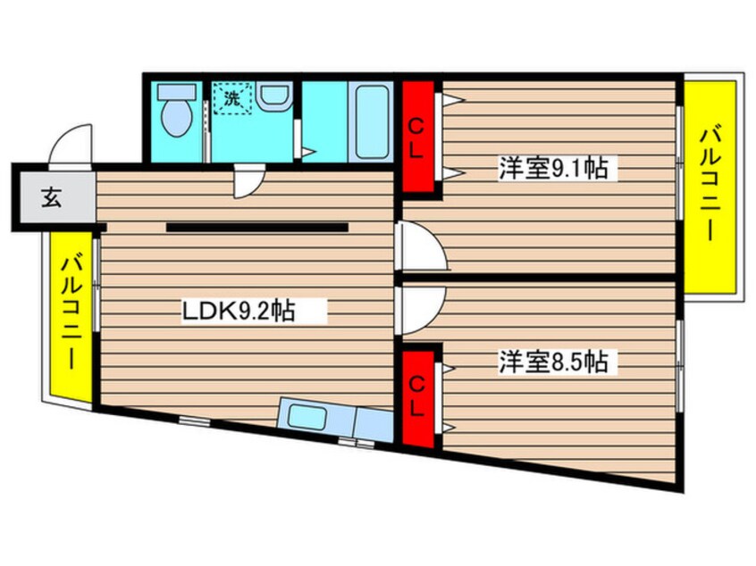 間取図 サンライズ白鳥