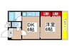 第２栄スカイタウン 1DKの間取り
