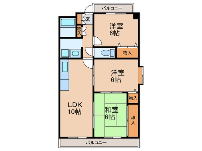 間取図 グランデージ竹越