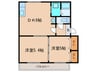 メゾングロワール 2DKの間取り
