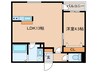 クラージュ浄心 1LDKの間取り