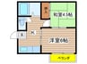 司ハイツ 2Kの間取り