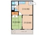 苑辻 2DKの間取り