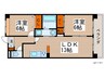 パストラーレ 2LDKの間取り