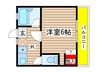 白羽根ヴィレッジ 1Kの間取り