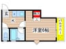 白羽根ヴィレッジ 1Kの間取り