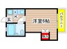 白羽根ヴィレッジ 1Kの間取り