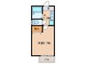 Liberty Spase 1Kの間取り